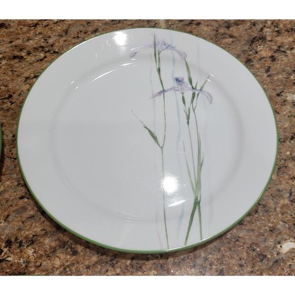 Vintage Corelle Shadow Iris (Qty 3) Dinner Plates 10 1/4" Round Purple Floral - Picture 12 of 14